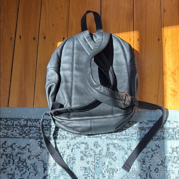 Rebecca Minkoff Black adjustable Leather Backpack two zip pockets main image 5
